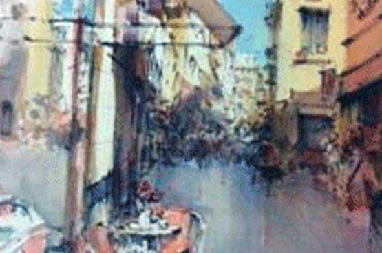 Ir a la noticia Aigua de Rigat patrocina el I Concurs de pintura ràpida botiga al carrer de Igualada